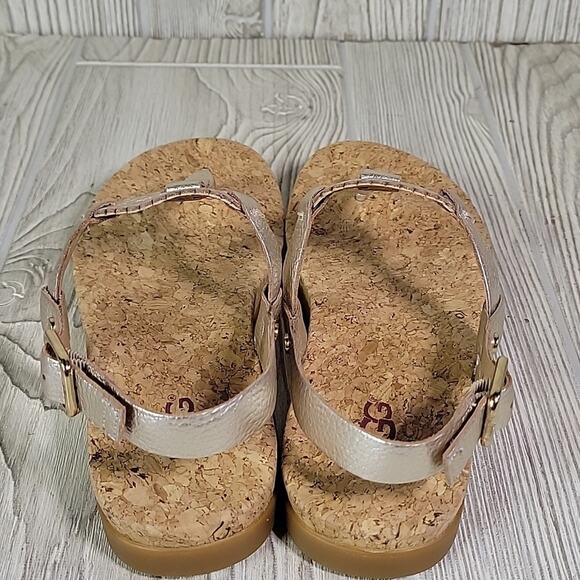 UGG Wayden II Metallic Gold Leather Sandals Womens Size 5 NEW - Picture 7 of 12